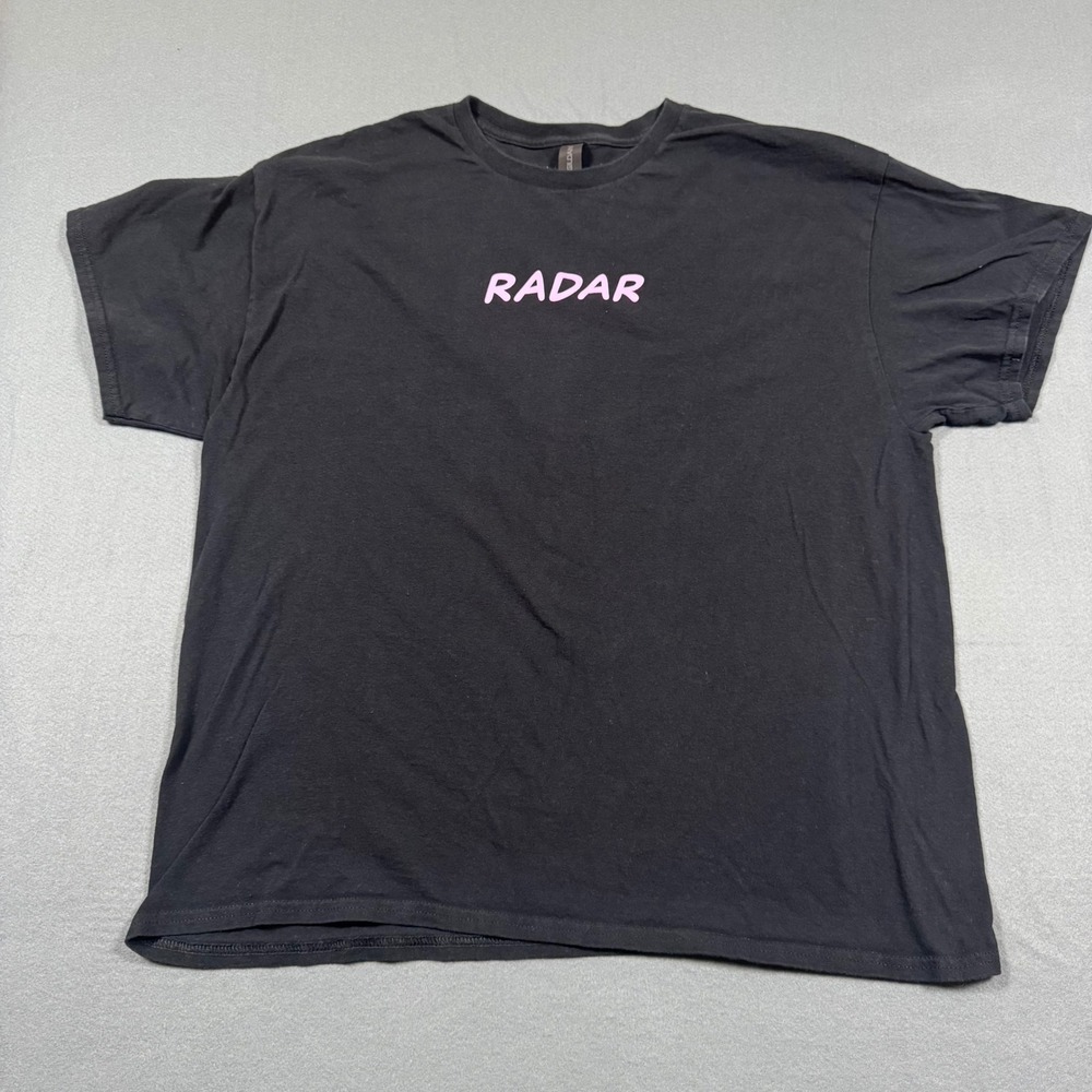 Red Hot Chili Peppers Radar Shirt Men XL Black Pink Graphic Tee RHCP Band Shirt